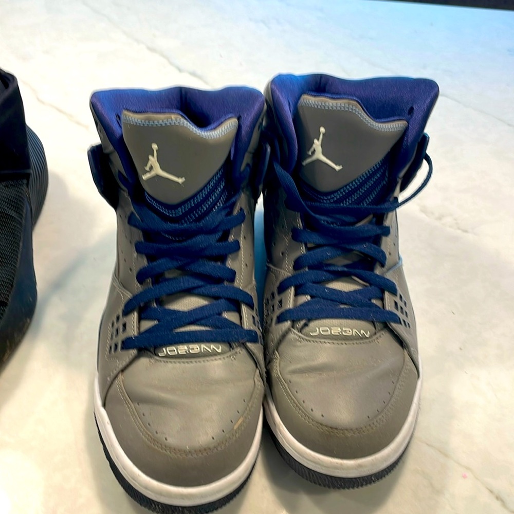 Size 11.5 gray and blue